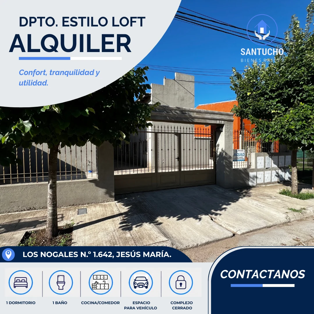 Departamento en Alquiler | Complejo Estilo Loft – Jesús María