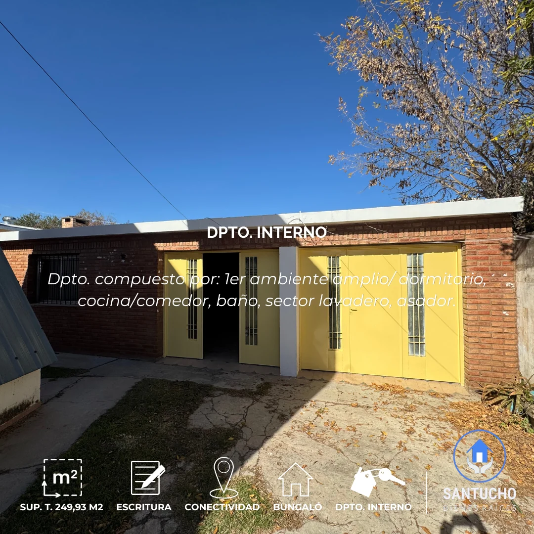 Propiedad en Venta | Dpto. Bungaló + Dpto. Interno – Colonia Caroya