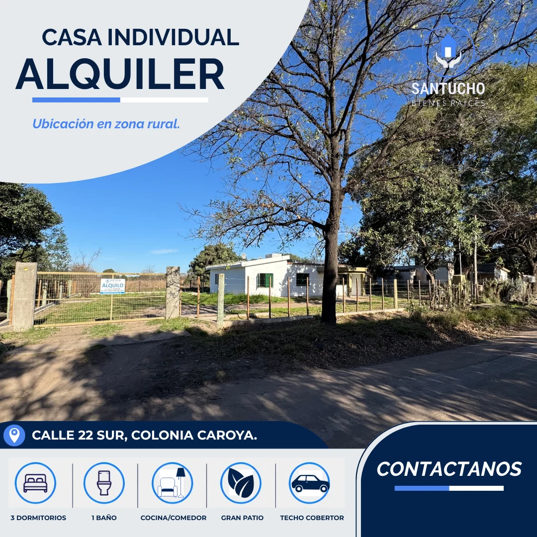 Casa en Alquiler | Zona Rural – Colonia Caroya