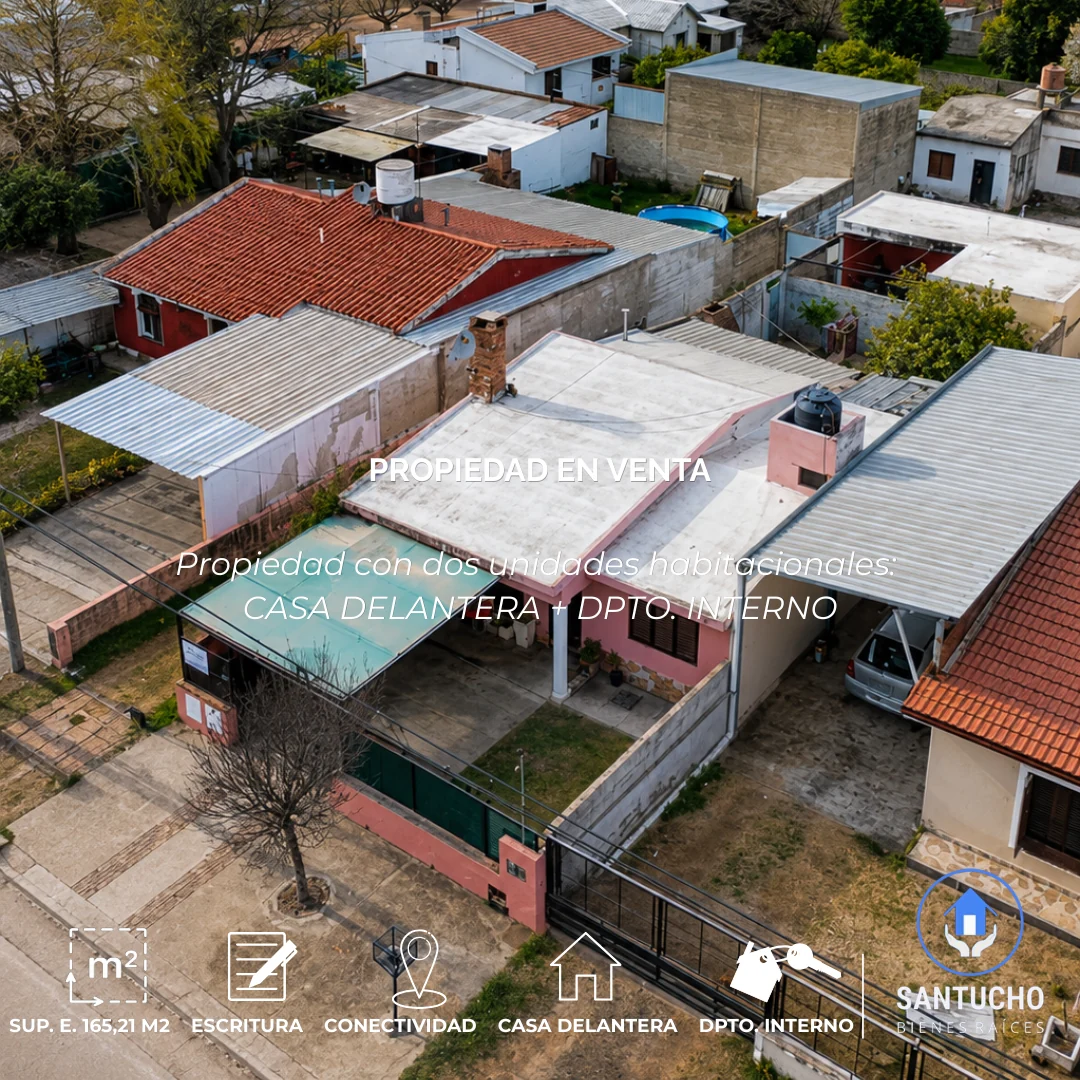Propiedad en Venta | Casa + Departamento Interno – Colonia Caroya