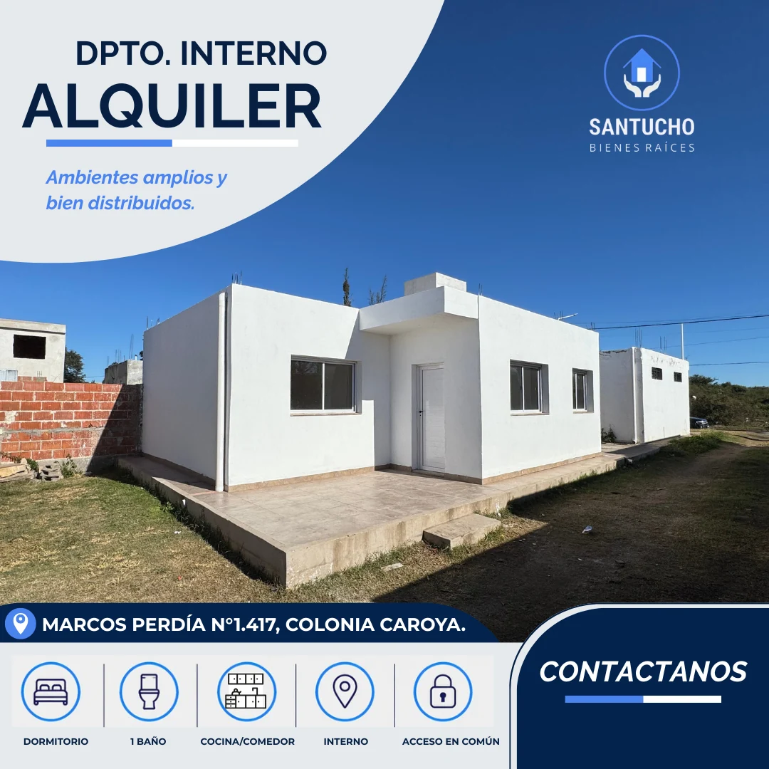 Departamento en Alquiler | Dpto. Interno N° 2 – Colonia Caroya