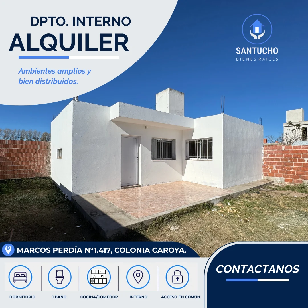 Departamento en Alquiler | Dpto. Interno N° 3 – Colonia Caroya